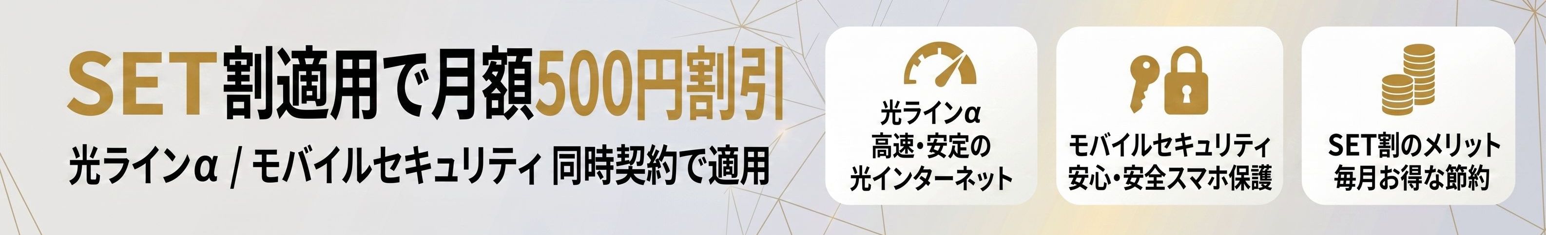SET割で月額500円割引
